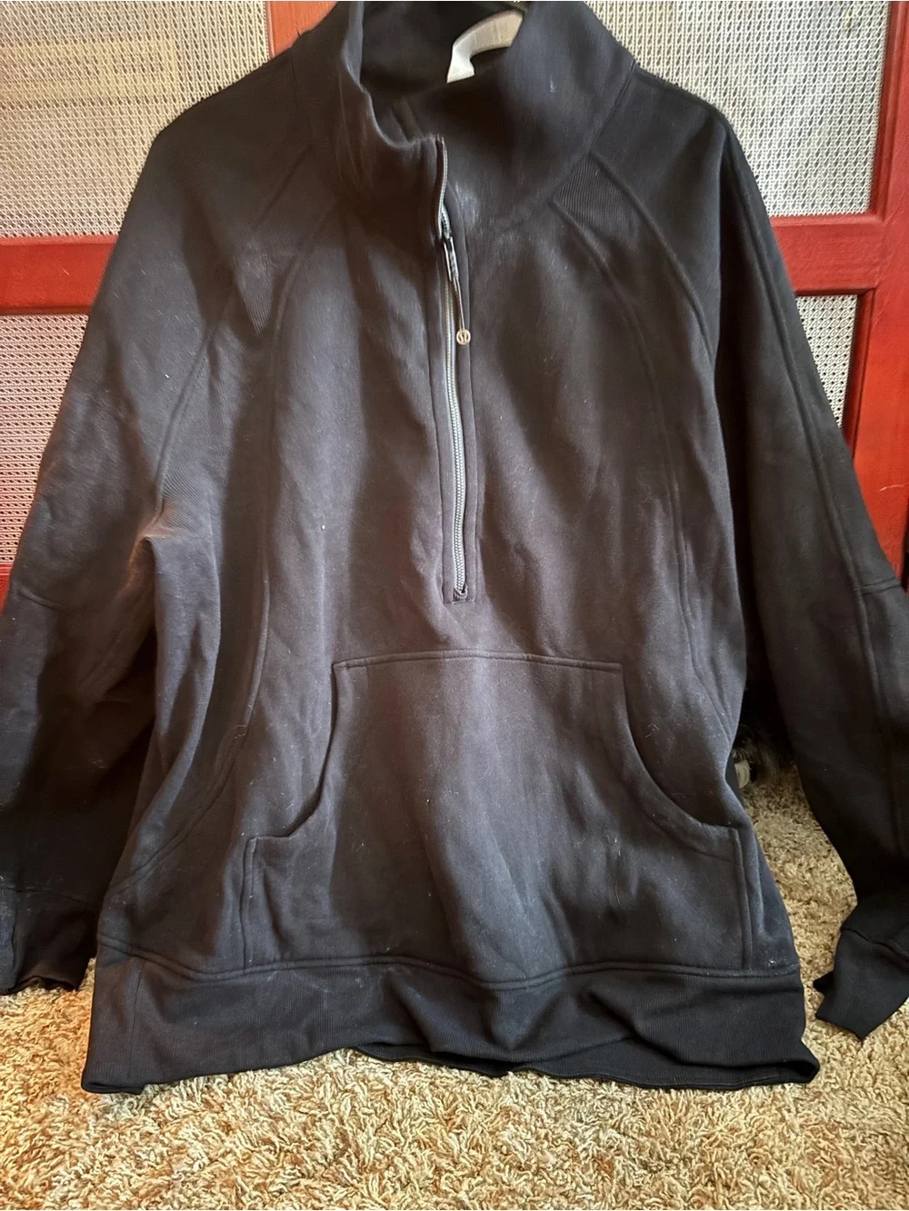 Black Half-Zip Pullover Sweater